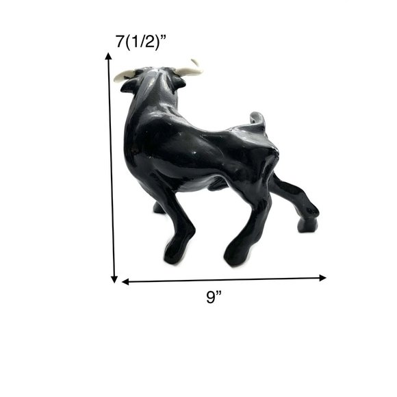 Bull Fighting Figurine Ceramic MCM Vintage Office ￼ Man Cave ￼Decor Gift - Picture 5 of 9